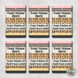 Tan Leopard Pencil-Hall Pass Set