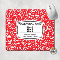 Composition Book All Colors Mouse Pad