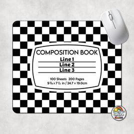 Checker 2 Comp Book Mouse Pad