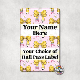 Pink & Pencils Bows-Single Pass