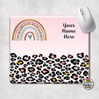 Pink Boho Leopard Mouse Pad