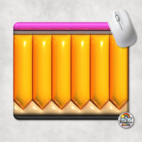 Yellow Puff Pencil Mouse Pad