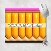 Yellow Puff Pencil Mouse Pad