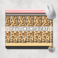 Tan Leopard Pencil Mouse Pad
