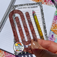 Autumn Brown Specialty Acrylic Paperclip