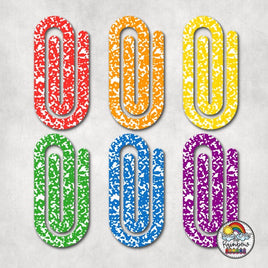 Muti-Color Composition Acrylic Paperclips