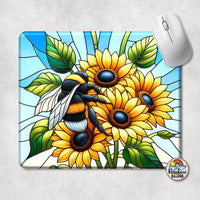 Bright Bumble Bee Mouse Pad
