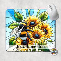 Bright Bumble Bee Mouse Pad
