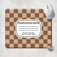 Checker 1 Composition Book Mouse Pad