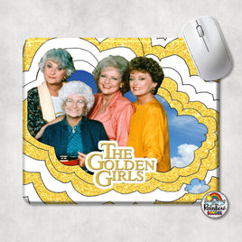 Yellow GG Clouds Mouse Pad