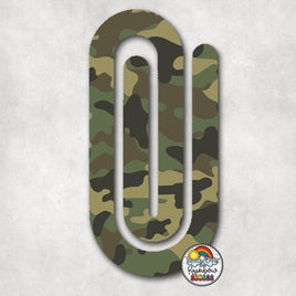 Army Camo Acrylic Paperclips