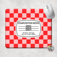 Checker 1 Composition Book Mouse Pad
