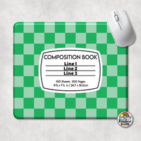 Checker 1 Composition Book Mouse Pad