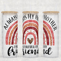 Mothers Day Designs Glass Can 25 oz.