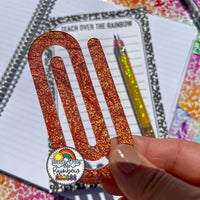 Autumn Orange Specialty Acrylic Paperclip