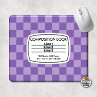 Checker 1 Composition Book Mouse Pad