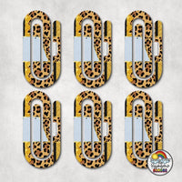 Pencil Combo Leopard Acrylic Paperclips