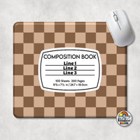 Checker 1 Composition Book Mouse Pad