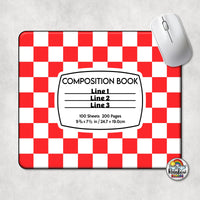 Checker 2 Composition Book Mouse Pad