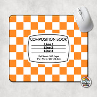 Checker 2 Composition Book Mouse Pad