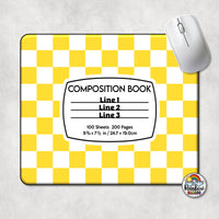 Checker 2 Composition Book Mouse Pad