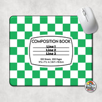Checker 2 Composition Book Mouse Pad