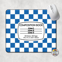 Checker 2 Composition Book Mouse Pad