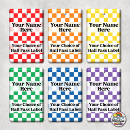 Plain Checkered 2-Hall Pass Set