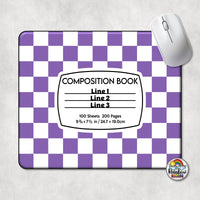 Checker 2 Composition Book Mouse Pad