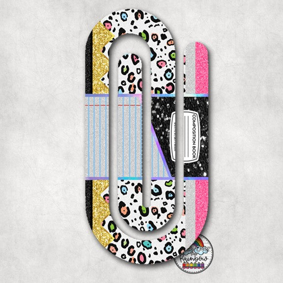 Light Leopard Pencil Combo Acrylic Paperclips – Teach Over the Rainbow
