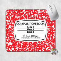 Composition Book Mouse Pad