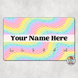 Retro Rainbow-Hall Pass Holder