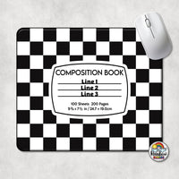 Checker 2 Composition Book Mouse Pad