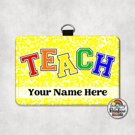 Yellow Bright TEACH Horizontal