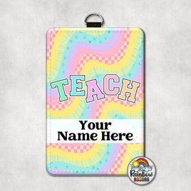 Retro Rainbow TEACH Vertical
