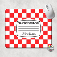 Checker 2 Composition Book Mouse Pad
