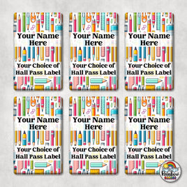 School Supplies 2-Hall Pass Set