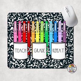 Teach Grade Repeat Mouse Pad