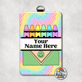 Retro Rainbow Crayons Vertical