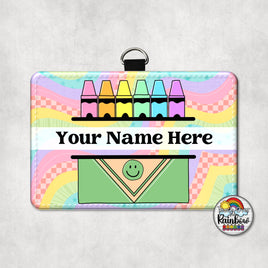 Retro Rainbow Crayons Horizontal