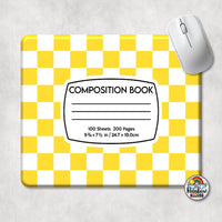 Checker 2 Composition Book Mouse Pad