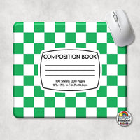 Checker 2 Composition Book Mouse Pad