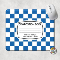 Checker 2 Composition Book Mouse Pad