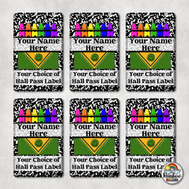 Bright Crayons-Hall Pass Set