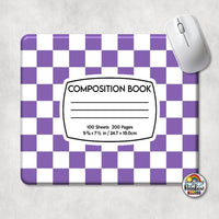 Checker 2 Composition Book Mouse Pad