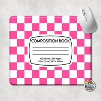 Checker 2 Composition Book Mouse Pad