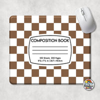 Checker 2 Composition Book Mouse Pad
