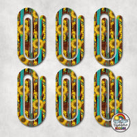 Sunflowers Acrylic Paperclips