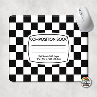 Checker 2 Composition Book Mouse Pad