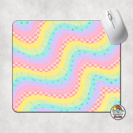 Retro Rainbow Mouse Pad